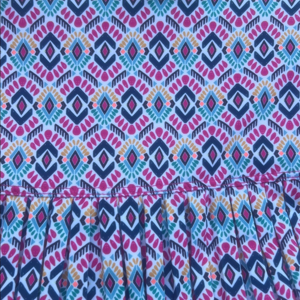 Lucky in Love Pink/Blue Geo Pleated Golf Tennis Pickleball Skort Women's Size S - Picture 2 of 6